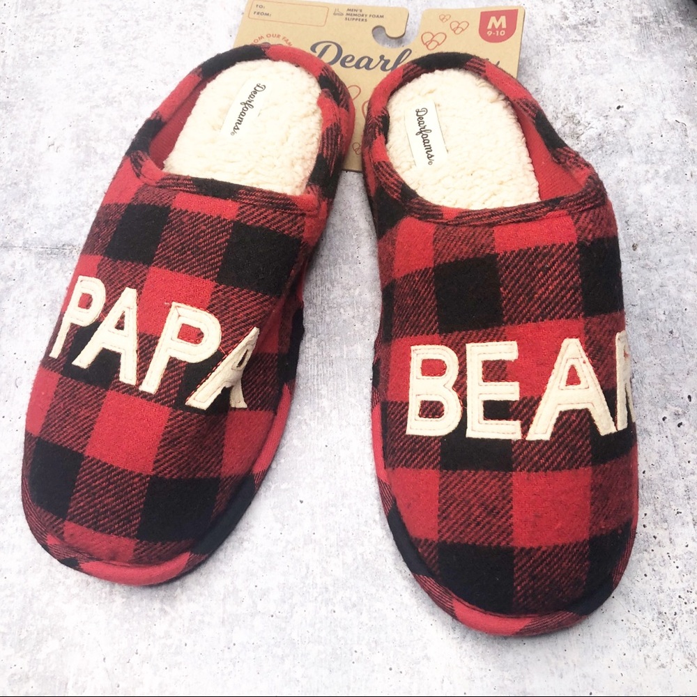 SOLD-Dearfoams Plaid Slippers Bundle Men Women - Picture 5 of 6